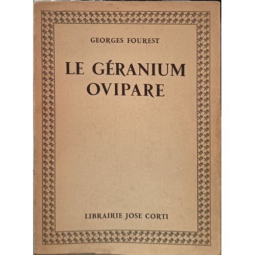 Le Géranium Ovipare Numéroté 2535/3000 Sur Vélin Bulky