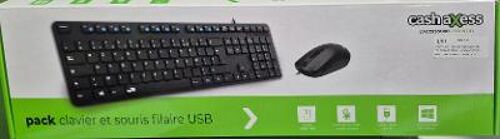 Pack clavier et souris filaire usb cash axess