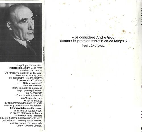 L'Immoraliste Gide A.