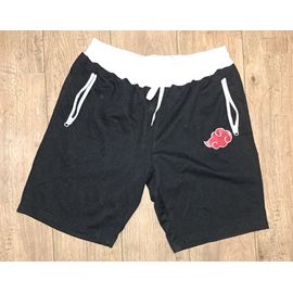 Short Noir Et Blanc Manga Naruto Akatsuki Noir Nuage Homme Taille L Réglable En Coton