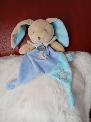 Baby Nat: Doudou Lapinou motifs "Lune & Etoile "