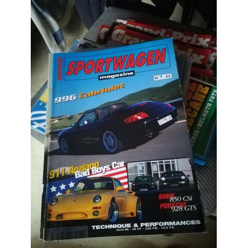 Sportwagen 43 De 1998 996 Cabriolet,Venturi 600 Slm,911 Biturbo Jb Racing,928 Gts,Bmw 850 Csi,911 Anziano