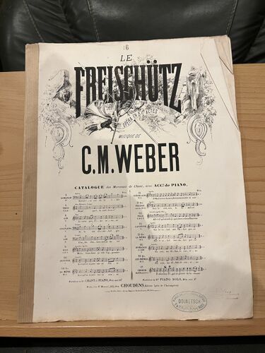 Weber Le Freischütz Partition Chant Piano N°16 Romance Et Air Ed. Choudens