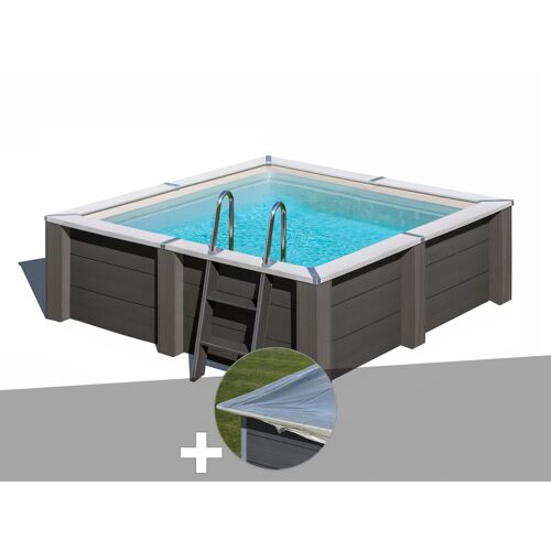 Kit piscine composite Gré Avant-Garde carrée 3,15 x 3,15 x 0,96 m + Bâche hiver