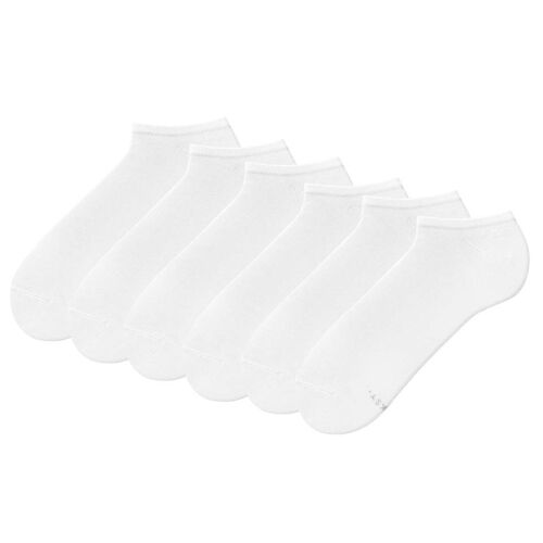 Zooksy Pack 6 Paires Chaussettes Courtes Doona Coton 36-40 Blanc