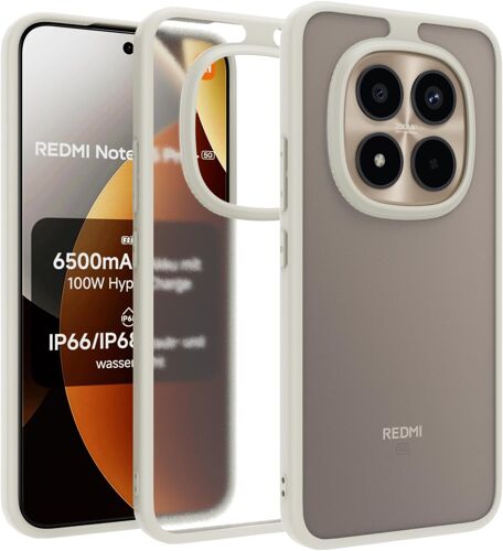 LORANKA-Coque pour Redmi Note 15 Pro Plus 5G ¿ [Translucide Mat] [Protection de Grade Militaire] [Design Hybride Ultra-Fin] Étui de téléphone Antichoc (Gris)