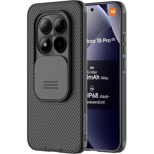 LORANKA-Coque de protection pour Xiaomi Redmi Note 15 Pro 5G 2026 - Avec coque de protection Slide Camera - Résistant aux chocs et aux rayures - Compatible avec Redmi Note 15 Pro 6,83"" - Noir