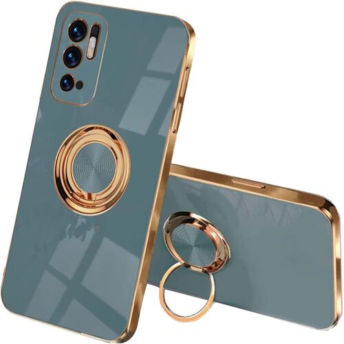 LORANKA-Mode Coque pour Xiaomi Redmi Note 10 5G / Poco M3 Pro 5G, Très Mince Conception de Galvanoplastie Antichoc Housse avec Anneau Béquille, Souple TPU Silicone Élégant Étui.Gris