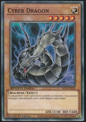 Carte Yu-Gi-Oh - Cyber Dragon - Sgx3-Fri28