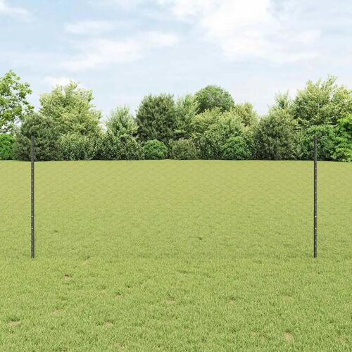 Vidaxl Clôture Avec Poteau Gris 1 X 25 M Acier