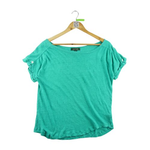 Reconditionné - T-Shirt Manches Courtes Femme - Taille L - Femme - Bleu