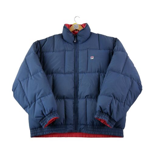 Reconditionné - Doudoune Homme Réversible Vintage - Taille L - Homme - Marine