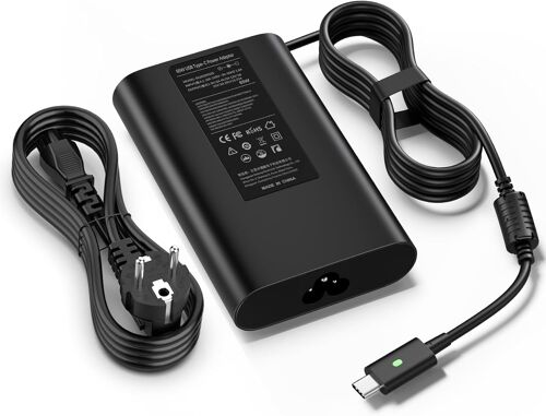 acdsgd-Chargeur USB C 65W pour Dell Latitude 5520 5420 5410 5285 5290 5400 5320 5310 5179 7275 7370 7420 7410 7320 7310 7210 9410 9510 XPS 12 13 9250 9350 9360 9370 9380 Adaptateur Alimentation Ordinateur