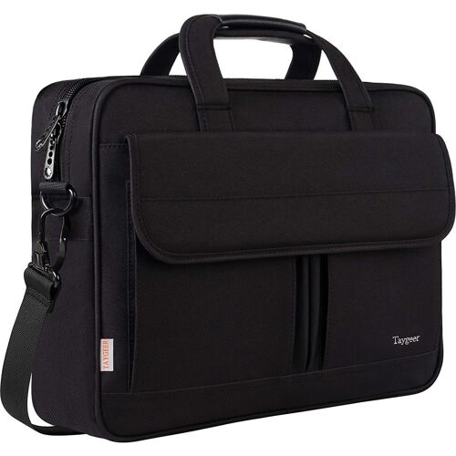 acdsgd-Sacoche Ordinateur Portable 15.6 Pouces Imperméable Mallette Pour pc Tablette Cartable Sac à Bandoulière Cadeau pour Hommes Femmes Collège Cours Travail Affaires Voyage Noir