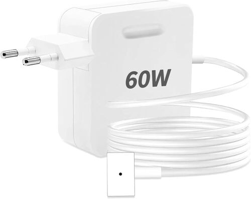 acdsgd-60W T-Tip Chargeur¿Compatible avec 60W Mac Book Pro Adaptateur d'alimentation/T-Tip Chargeur ¿Compatible avec Mac Book Air/Pro 11 et 13 Pouces (2012-2018), Modèle A1425, A1435, A1502