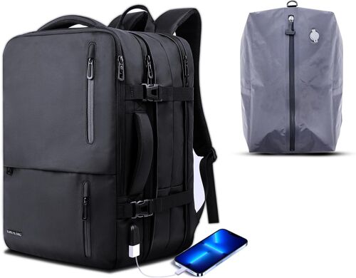 acdsgd-Sac à Dos de Voyage 28L Sous Vide Backpack Sac à dos Pour Ordinateur Portable Extensible Avec Port de Charge USB et Sac à dos Cabine 20L Sous Vide (Sans pompe à vide)