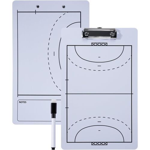 Acdsgd-Handball Coaches Porte-Bloc Double Face Effaçable À Sec Avec Marqueurs Noirs, Stylo Et Gomme 35 X 22 Cm, N'est Pas Aimantée