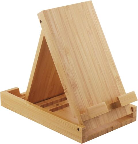 acdsgd-YISEN Support universel multi-angle pliable en bois de bambou pour smartphone et tablette