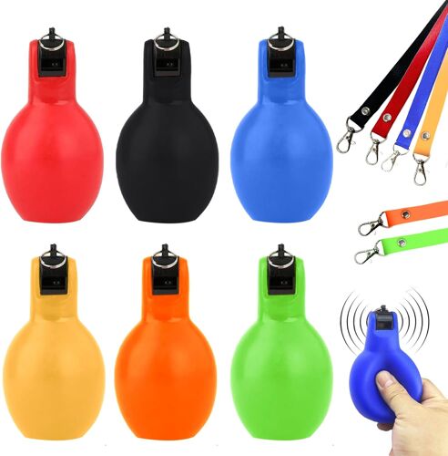 acdsgd-6 Pièces Sifflet Poire a Main, Sifflets Arbitre avec Cordon Porte-clés pour Enseignants de Sport Trains de Chien