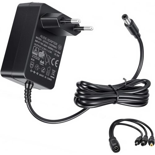 acdsgd-12.6V 2A Adaptateur Secteur Alimentation Chargeur Compatible avec électronique Batterie Lithium ION Li-ION LiPo 3S 10.8V 11.1V 12.6V Prise AC DC Transformateur Charger Power Supply Plug