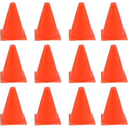 Acdsgd-12pcs Cônes De Formation Sportive Pour Football 18cm Plastique Cônes De Jeu Pour Enfants Orange Cônes De Circulation Durable Pour Jeux, Sports, Dressage De Chiens