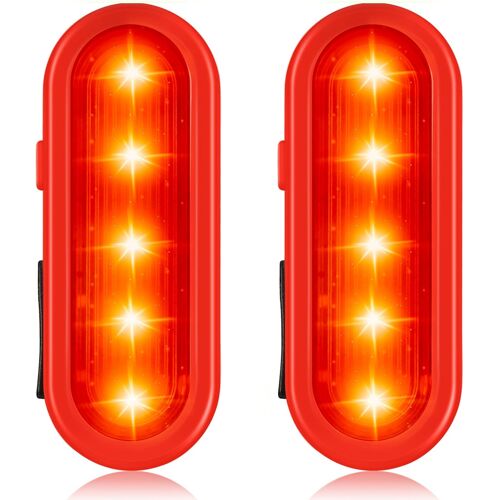 acdsgd-Lampe clignotante LED de sécurité rechargeable USB - Lot de 2 lumières pour enfants, sac à dos d'école, alpiniste, chien, pendentif lumineux avec clip, 3 modes