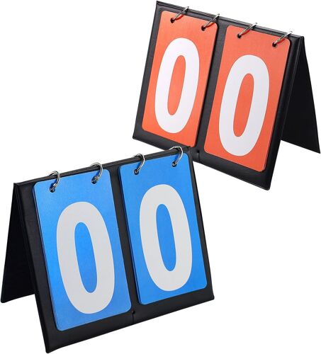 Acdsgd-Lot De 2 Tableaux D'affichage Portables Flip Sport 2 Digit Flip Sport Affichage 0-99 Affichage Multifonction Pour Basketball, Football, Badminton, Baseball Pour Compétitions Intérieures Et Extérieures