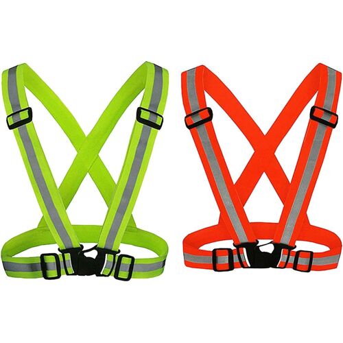 Acdsgd-Gilet Réfléchissant Et Brassard Réfléchissant Vélo Haute Visibilité Pour Vélo Course Marche Jogging Moto