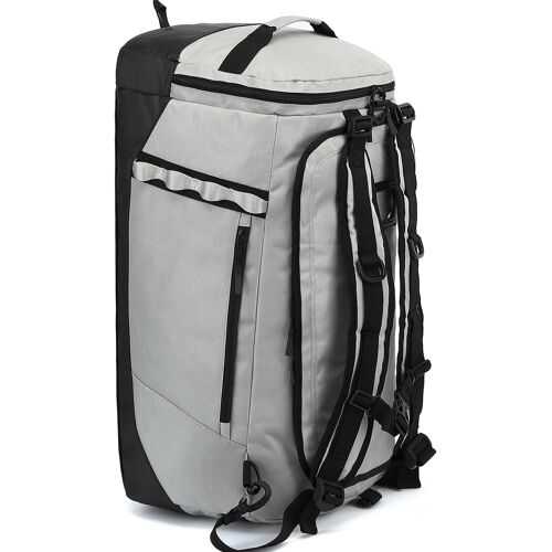 Acdsgd-Grand Sac De Sport Homme Femme 70l Sac De Voyage Avec Compartiment De Chaussures Sac À Dos Sport Avec Bretelles Rembourrées Pour Camping Week-End, Gris