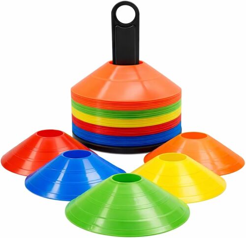 Acdsgd-25 Cônes De Marquage Colorés, Accessoires Pour L'entraînement De Football Et De Slalom - Accessoires D'entraînement En Extérieur
