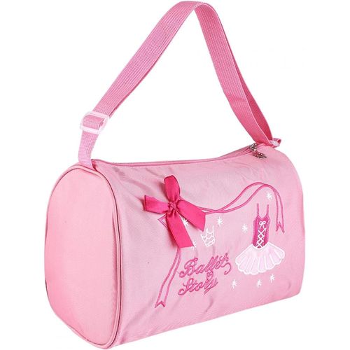 acdsgd-Sac de Ballet pour Filles, Grande capacité réglable pour Enfants Sac de Ballet Fille Enfants Danse de Bain Sac à Dos fourre-Tout brodé Filles en Tissu en Nylon(Rose)