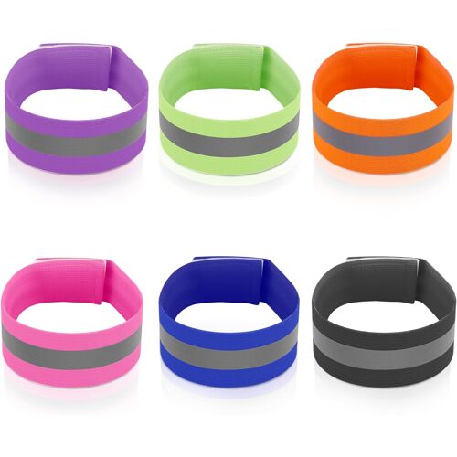 Acdsgd-12pcs Bandes Réfléchissantes, Élastique Bracelet Réfléchissant Équipement De Marche Réfléchissant Pour Bras Cheville Poignet Jambe Cadeau Pour Les Amateurs De Plein Air (Une Seule Ligne)