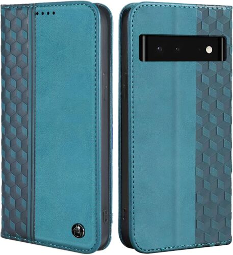 acdsgd-Coque pour Google Pixel 6a, Housse en Cuir PU Pochette Portefeuille Magnétique Etui de Protection, Flip Case pour Google Pixel 6a, Vert