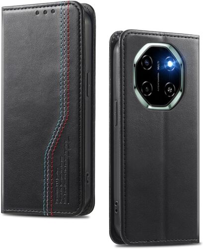 acdsgd-Coque pour Blackview Shark 6 5G,Style d'affaires Étui Portefeuille à Rabat en Cuir PU Résistant, Protection Complète avec Fonction Support. Black