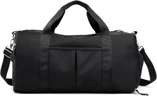 Acdsgd-Sac De Sport Sac De Voyage Pour Femme Grande Sac De Fitness Sac D'entraînement Avec Compartiment Chaussure Poche Humide Pour Natation Gym Sport Voyage Noir