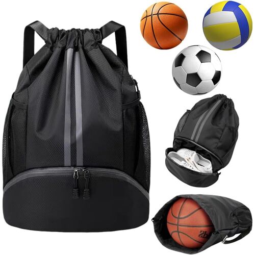 Acdsgd-Sac De Gym Avec Cordon De Serrage, Sac De Sport Étanche Avec Compartiment À Chaussures, Sac À Dos De Sport Avec Poche Intérieure, Sac De Gym Pour Le Sport, Les Voyages Et La Ville, Sac De