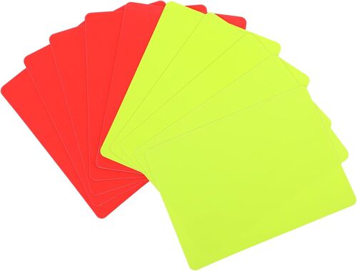 Acdsgd-Lot De 10 Cartes D'arbitre De Football, Jaune Et Rouge, Cartes D'arbitre De Football, Cartes D'arbitre, Outil D'arbitre Pour Matchs De Football, Événements Sportifs