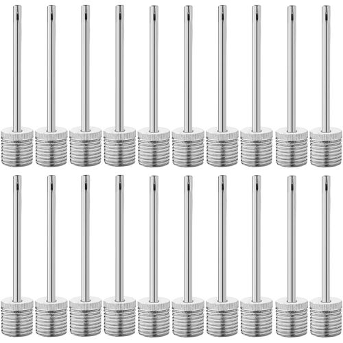 Acdsgd-Lot De 50 Aiguilles De Pompe À Air Gonflables À Double Trou Pour Basketball, Football, Rugby, Volley-Ball, Ballon En Cuir, Aiguille De Gonflage Remplaçable En Acier Inoxydable