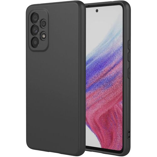 acdsgd-Coque pour Samsung Galaxy A23 5G/4G, Très Mince Soyeux Toucher Silicone Liquide Antichoc Housse avec Prime Doublure Fibre, Souple TPU Élégant Étui. Noir