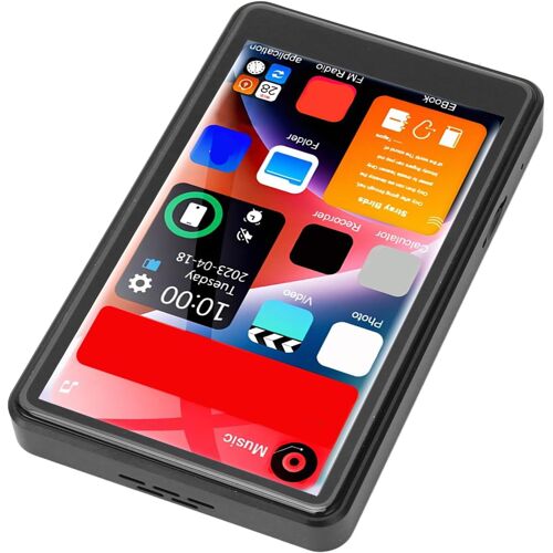 acdsgd-Lecteur MP3 HiFi 4 Pouces, Lecteur de Musique MP4 avec Carte 16 Go, Lecteur de Musique BT Portable à écran Tactile