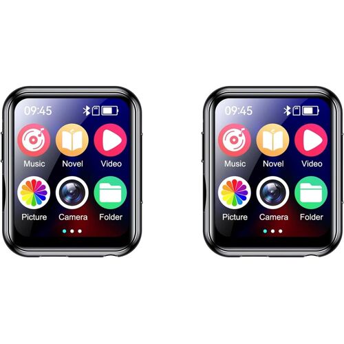 acdsgd-2X Lecteur de Musique MP3 avec Bluetooth 5.4 HiFi MP4 Écran Entièrement Tactile Haut-Parleur Intégré Enregistreur Caméra Lecteur Vidéo