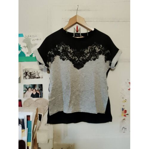 Tee Shirt Gris/Noir 40 L Zara Collection.