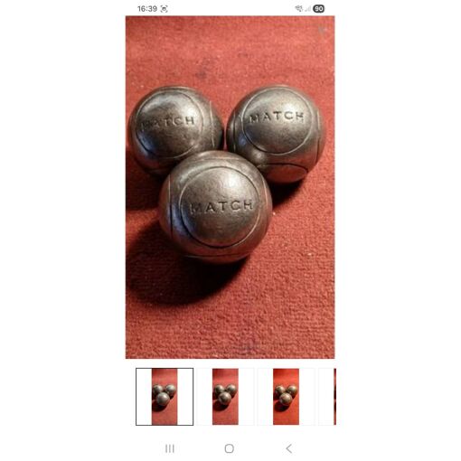 3 Boules De Pétanque De Compétition Obut RCC - Occasion - En Acier - Fabriqué En France