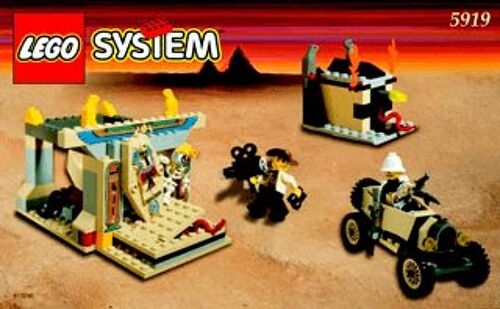 Lego Vintage 5919 Collection Egypte "La vallée des rois" avec 2 Figurines d' Aventuriers et 1 Squelette Momie