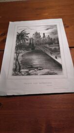 Lithographie Xixe Ex. Charivari (Vers 1830), Palais Des Faventins (Gentil Bernard), 15,5 X 21 Cm. Hors Marges Et 22 X 30 Cm. Ttes Marges Comprises. Textes Du Charivari Au Verso De La Litho