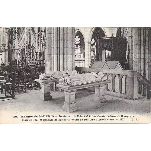 Carte Postale Abbaye De Saint-Denis (93) - Tombeaux De Robert D'Artois Et Blanche De Bretagne (Non Circulée)