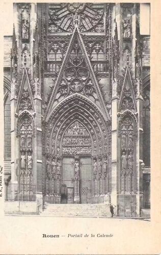 Carte Postale Rouen (76) - Cathédrale / Portail De La Calende (Non Circulée)