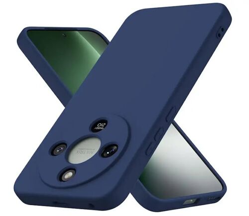 Coque pour Honor Magic 8 Lite 5G / X70 / X9d - housse etui silicone gel fine + verre trempe - BLEU FONCE