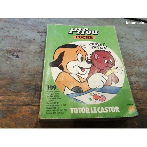 Bd Magazine Pifou Poche N. 109 Totor Le Castor 1979