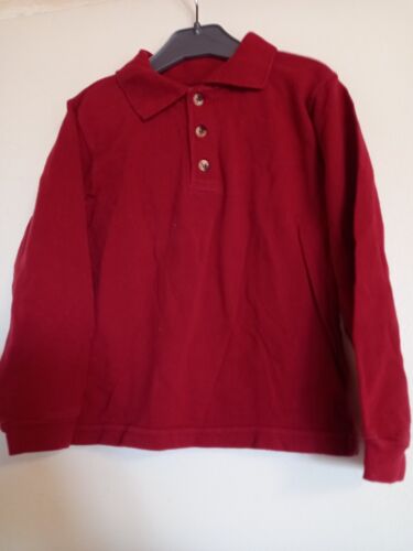 Polo Manches Longues Rouge Marque Action Wear 8 Ans